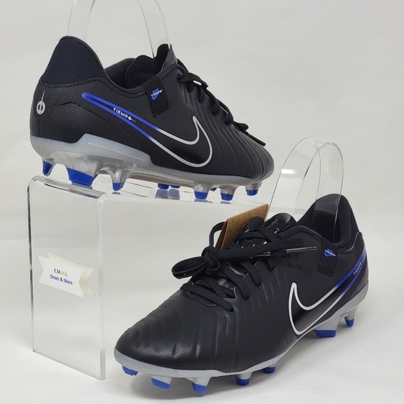 Nike Tiempo Legend 10 Pro FG Mens Size 5.5 Blue Soccer Cleats DV4333-040 New - Picture 5 of 10